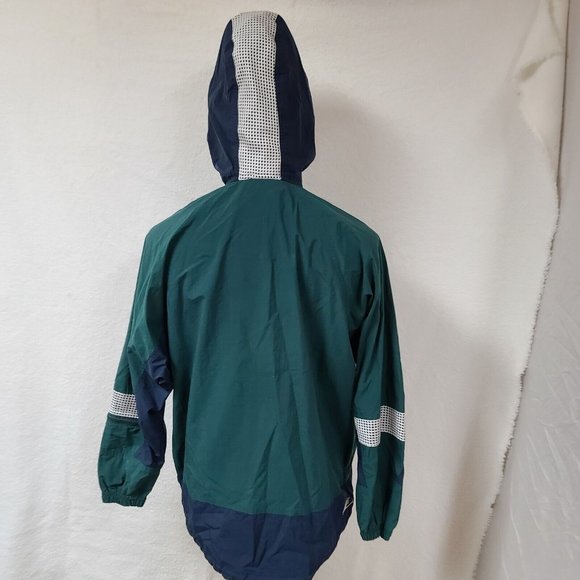 Catalina Womens Medium Green Hooded 1/2 Zip Kangaroo Pocket Hoodie Windbreaker - Picture 6 of 14